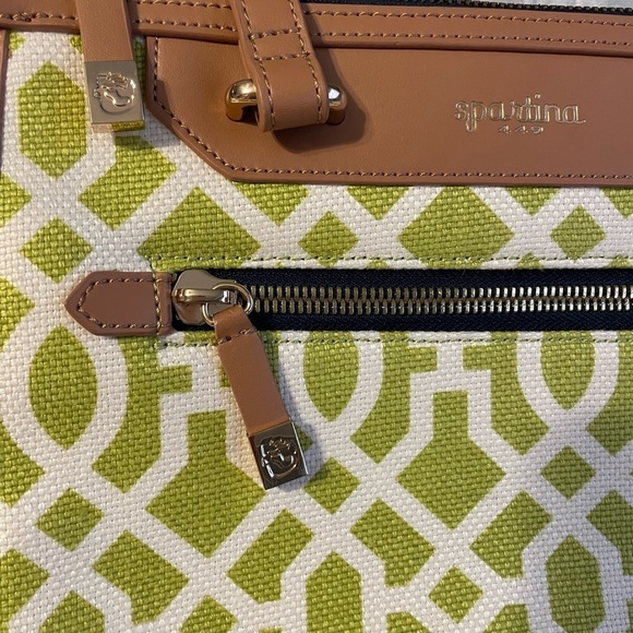 Spartina 449 Heyward Leather and Linen Double Strap Classic Purse Shoulder Bag - Picture 13 of 13